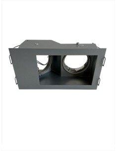 Projecteur fixe/orientable Delta Light 2022120A Carrée 235 S1 A 2 x 50 W 12 V GX5.3 155 mm x 90 mm p.60mm 2